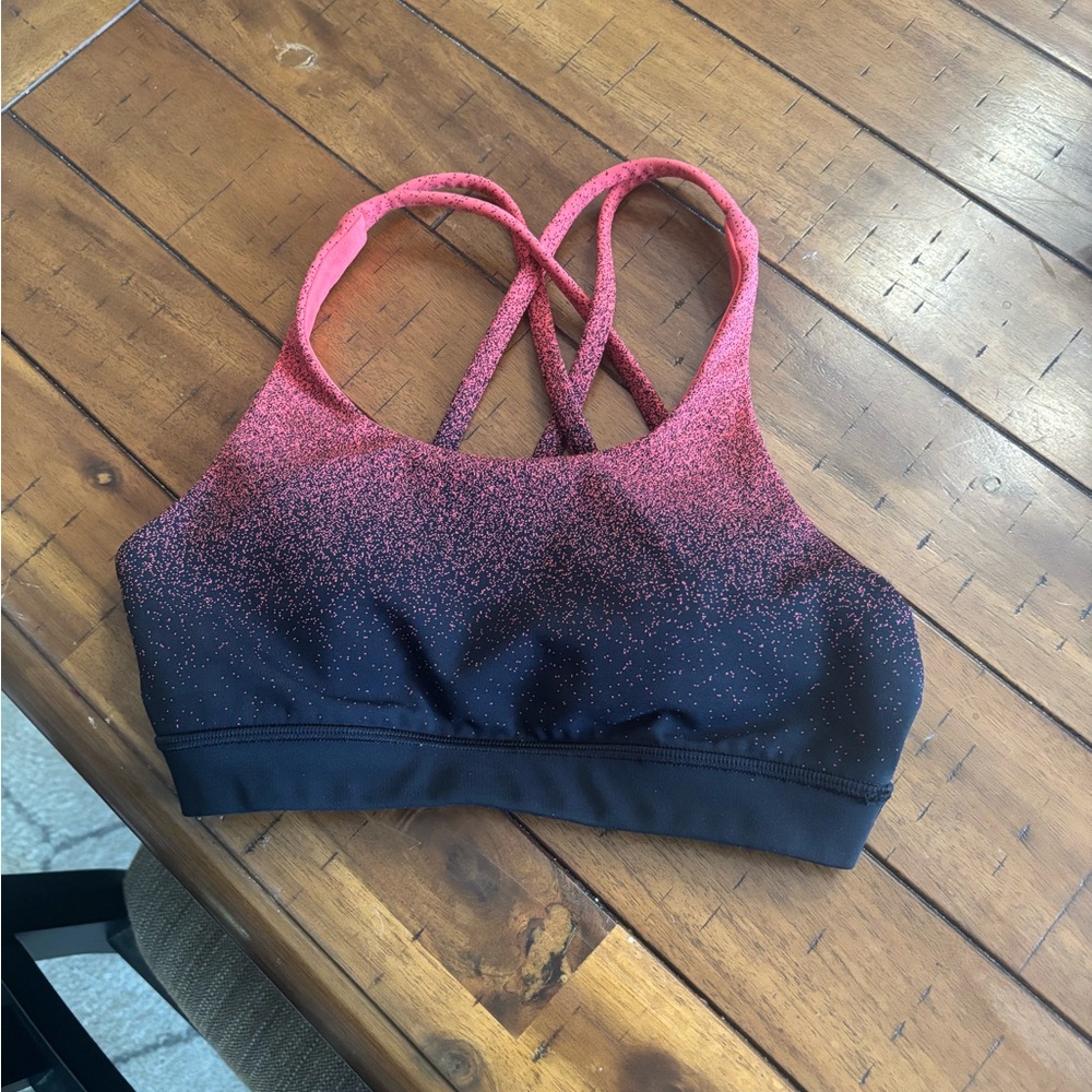 Lululemon Pink and Blue Ombre Sports Bra with Racerback